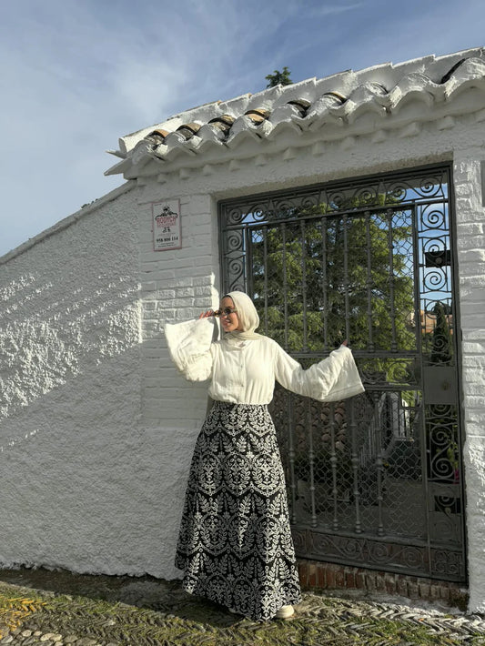 Floral deem skirt - Tijan