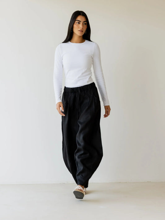 Balloon Linen Pants - Ascia