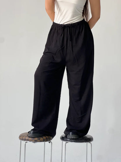 summer linen elastic pants - Traumen