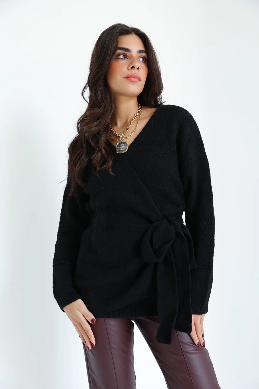 Knitted wrap top - Sara salama