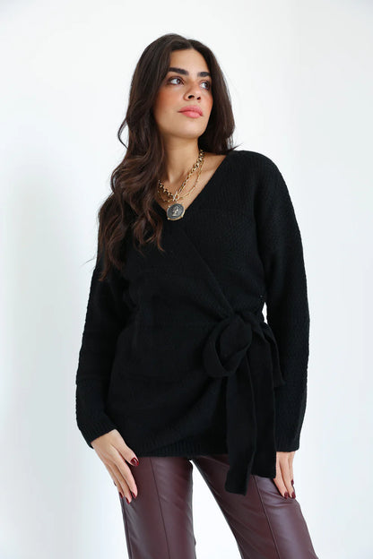Knitted wrap top - Sara salama