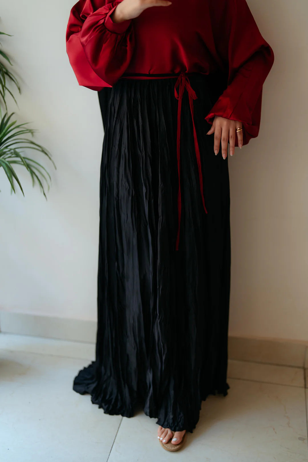 Crinkle Satin Skirt - Jamila