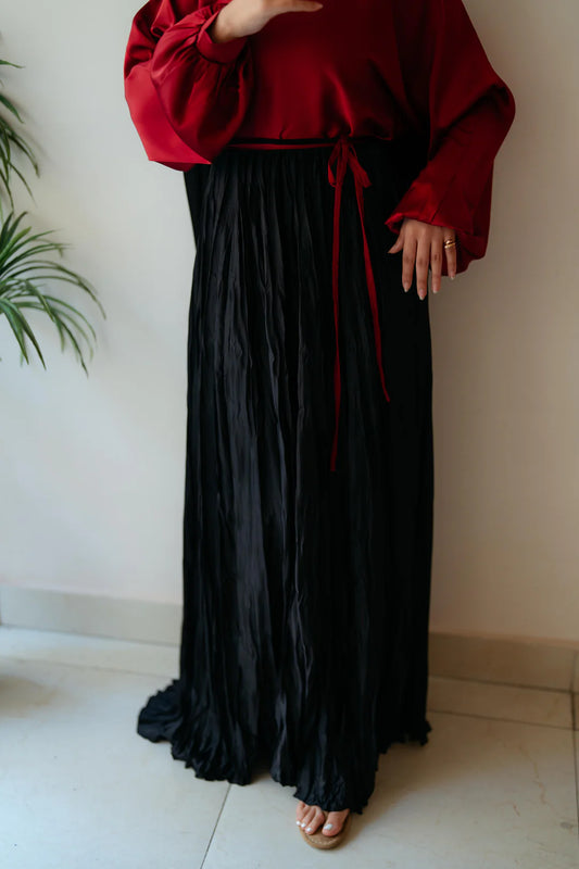 Crinkle Satin Skirt - Jamila