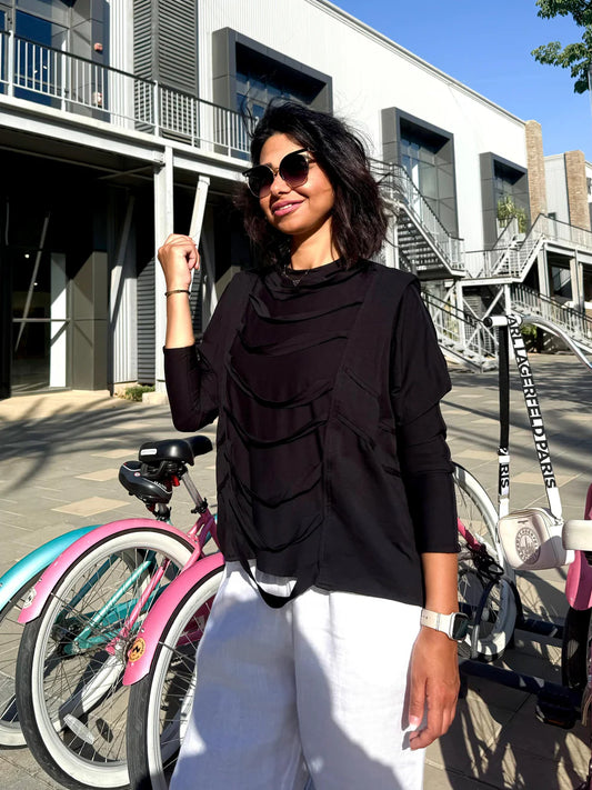 Ruched cotton t-shirt - Jeno