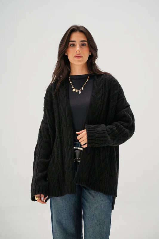 Relaxed Days Braided Cardigan - obi