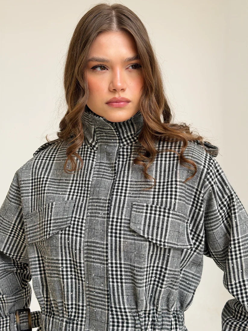 Checkered Glow Jacket - Nk designs