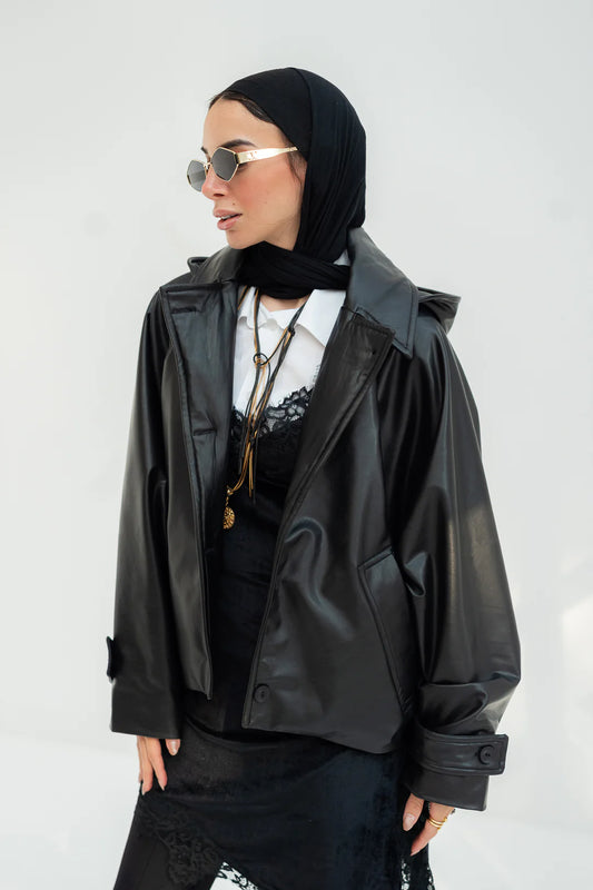 The Edge Leather Coat - lail