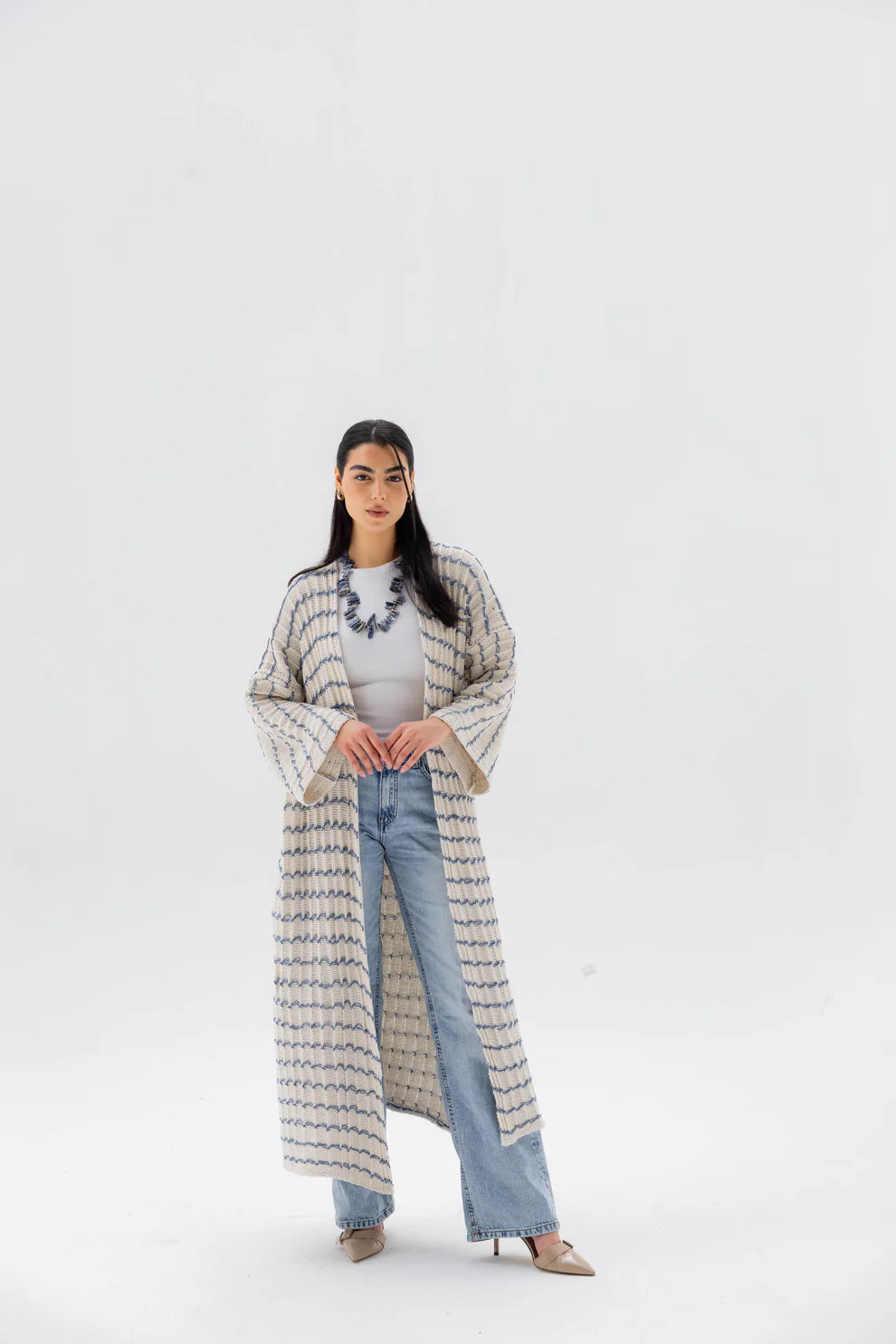 Horizon Glow Cardigan - Peach and mint