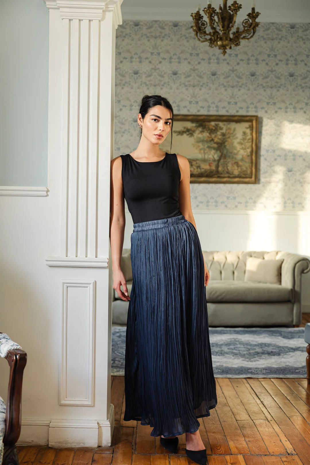 Chiffon sparkling skirt - chiffon