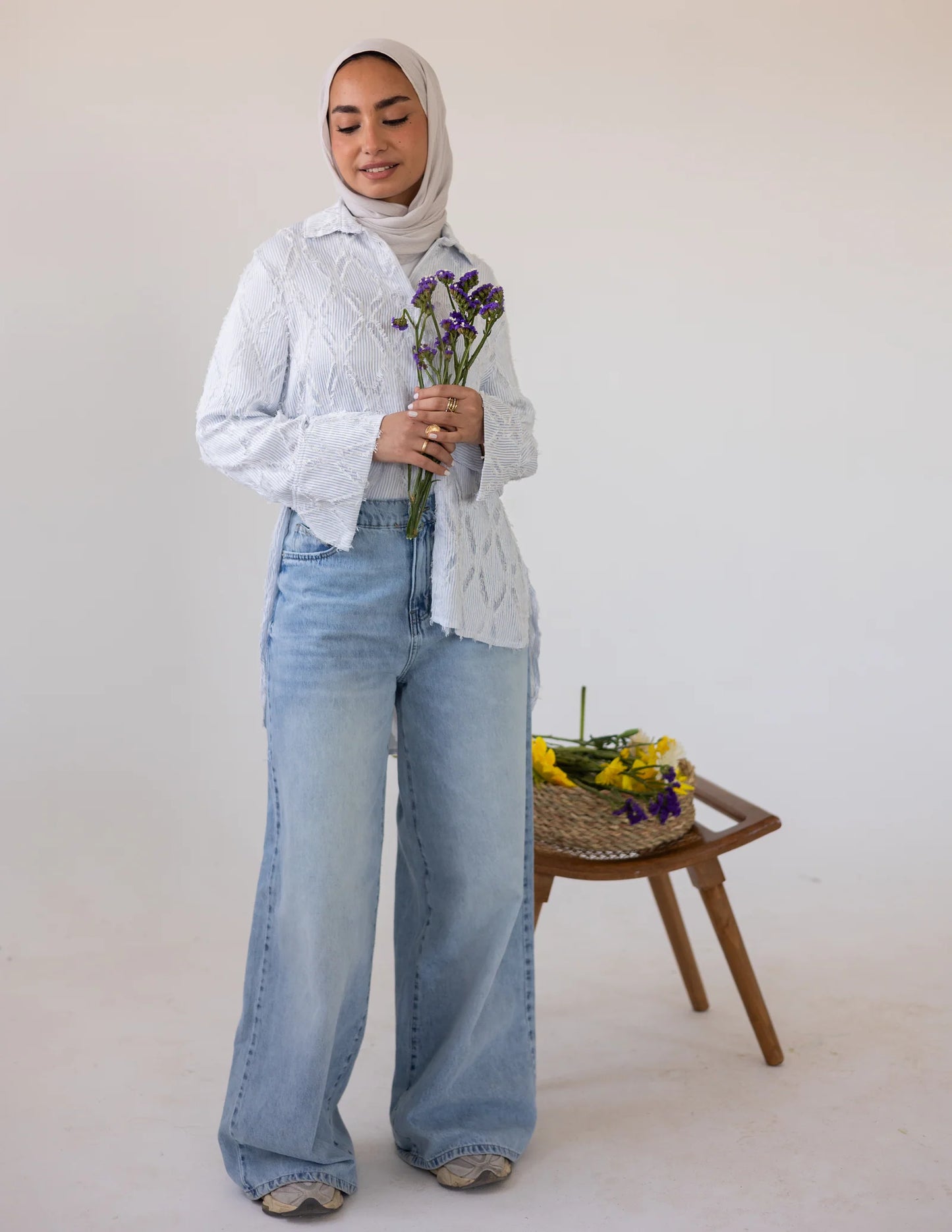 Prisma Textured Shirt - Khadija Hijab
