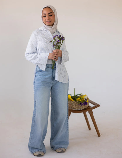 Prisma Textured Shirt - Khadija Hijab