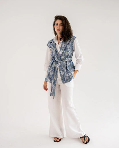 Dazzle Denim Vest - Nawara