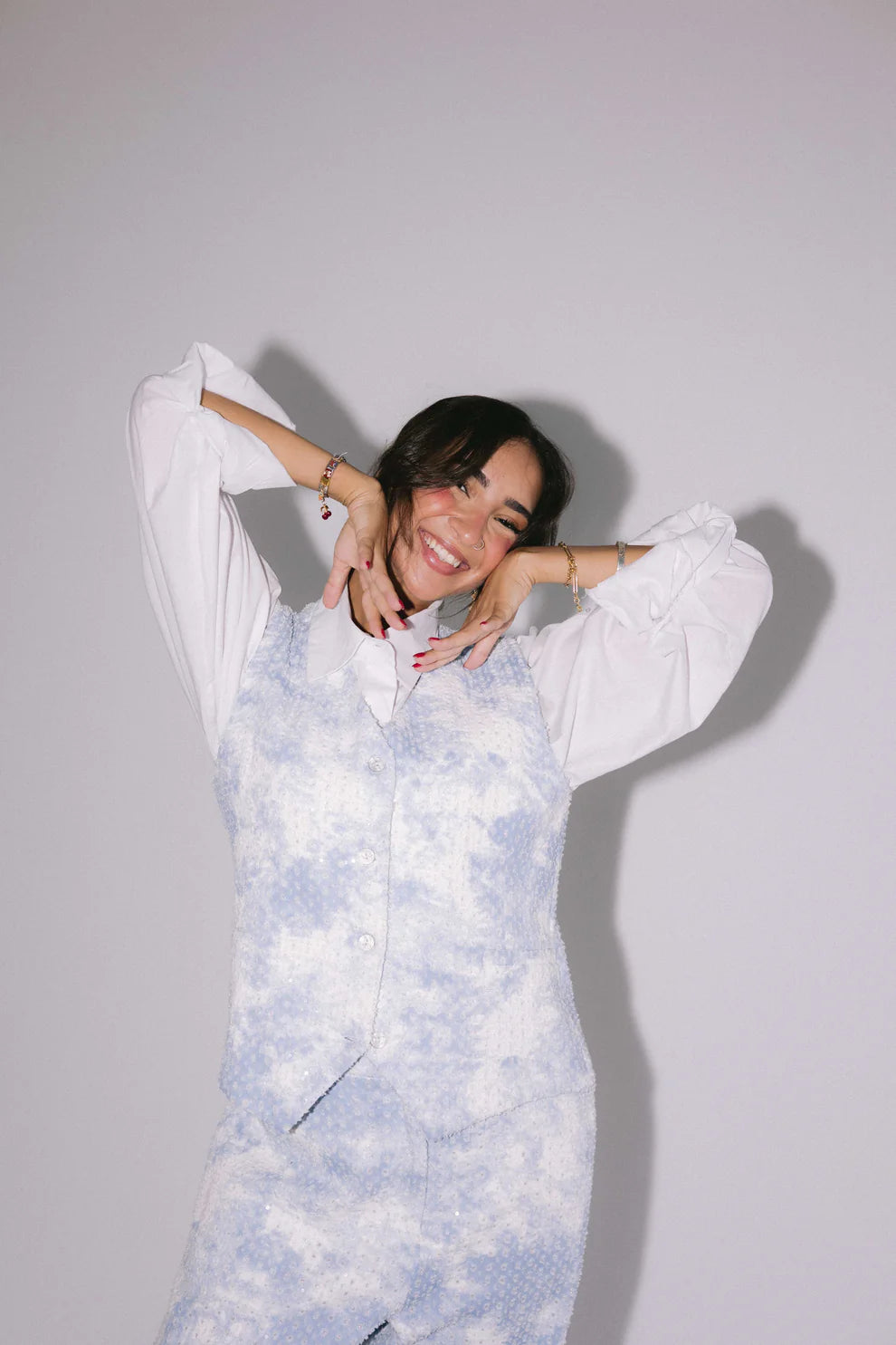 rising star denim vest - Amalia