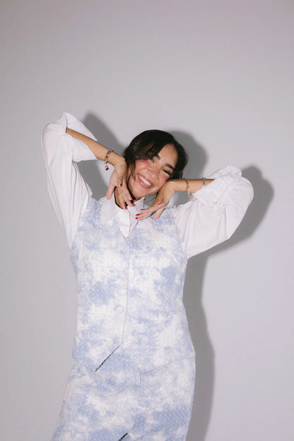 rising star denim vest - Amalia