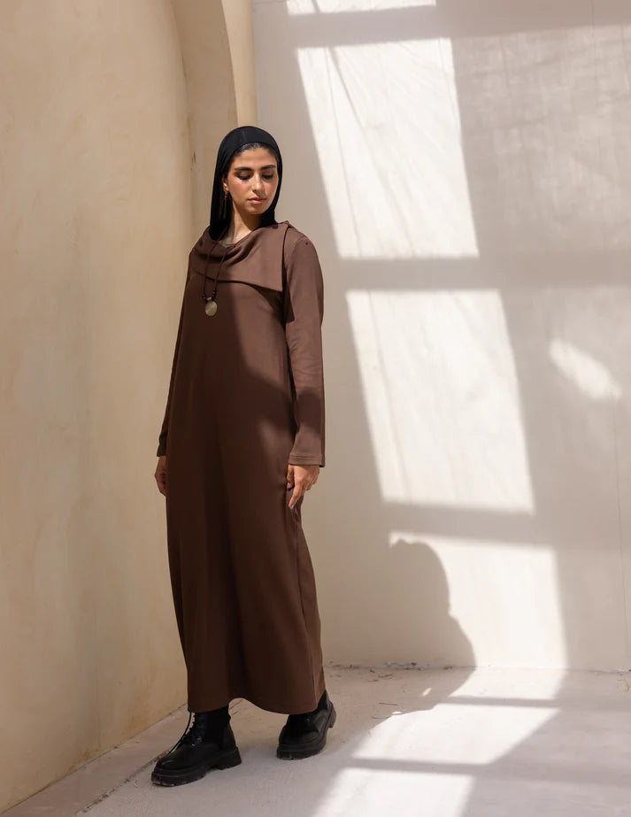 Knitted wide neck dress - Yasofia