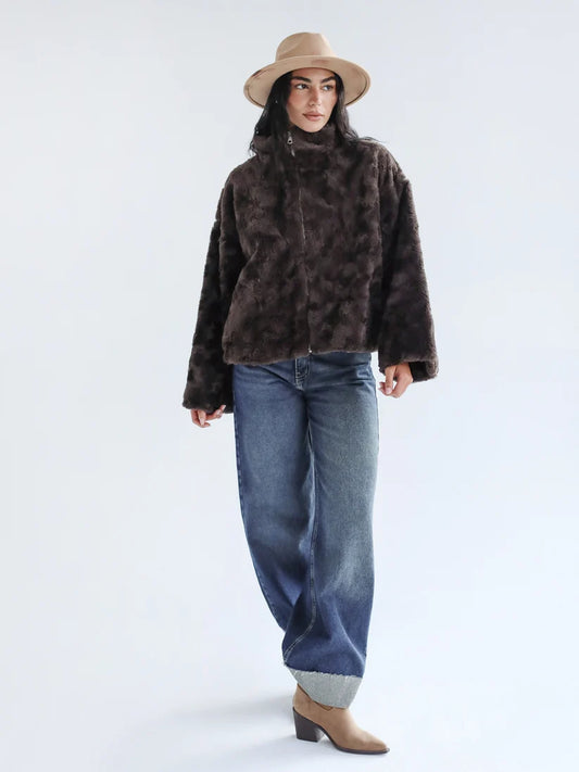 Mixed Feelings Fur Jacket - Amalia