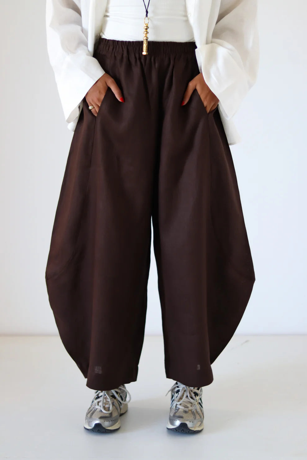 Xtra Balloon Linen Pants - zeyylan