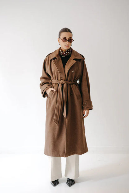 Maison Coat - Peach & mint