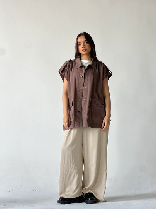 Oversized Long Cargo Vest- Traumen