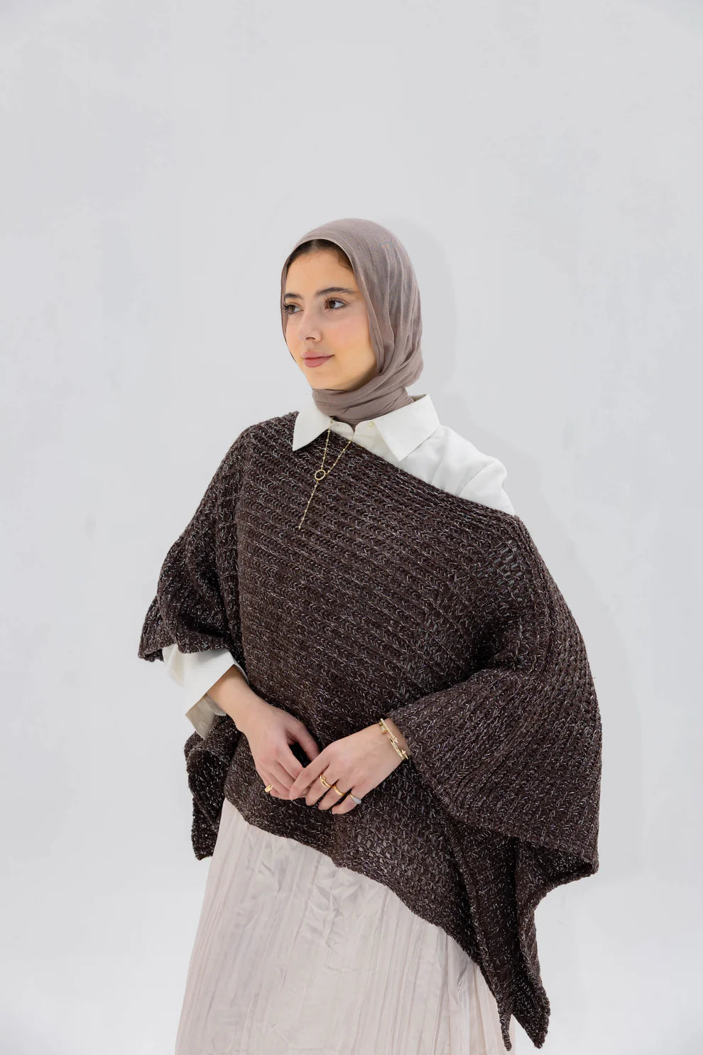 Moonlit Cape - Peach and mint