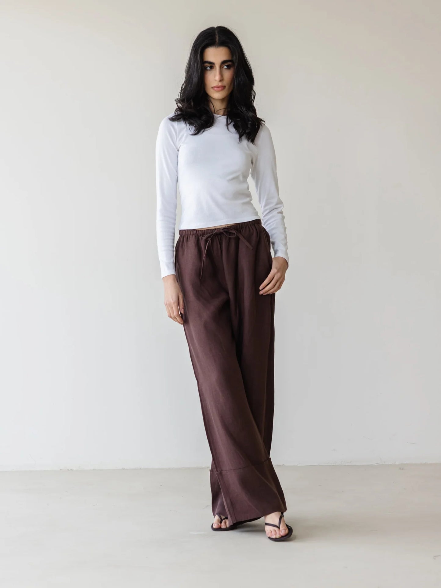 Turn-Up Linen Pants - ascia