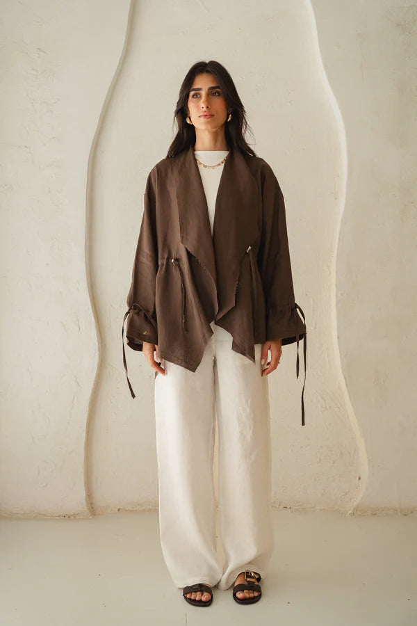 Bitter Sweet Linen Cardigan  - OBI
