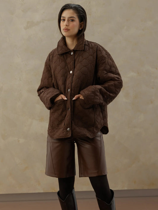 Embroidered Puffer Jacket  - ASCIA