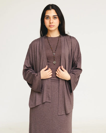 Breeze drape asymmetrical cardigan - Tia mode
