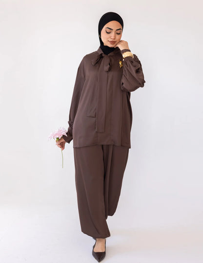 Harem satin Blouse - Khadija Hijab