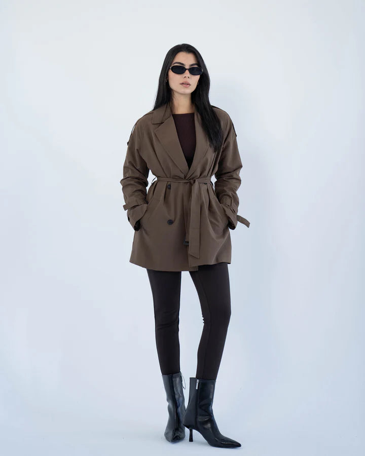 Short Trench Coats - Chiffon