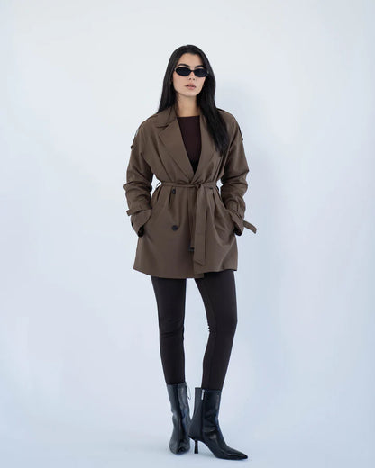 Short Trench Coats - Chiffon