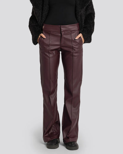 Flare Leather Pants - Sara salama