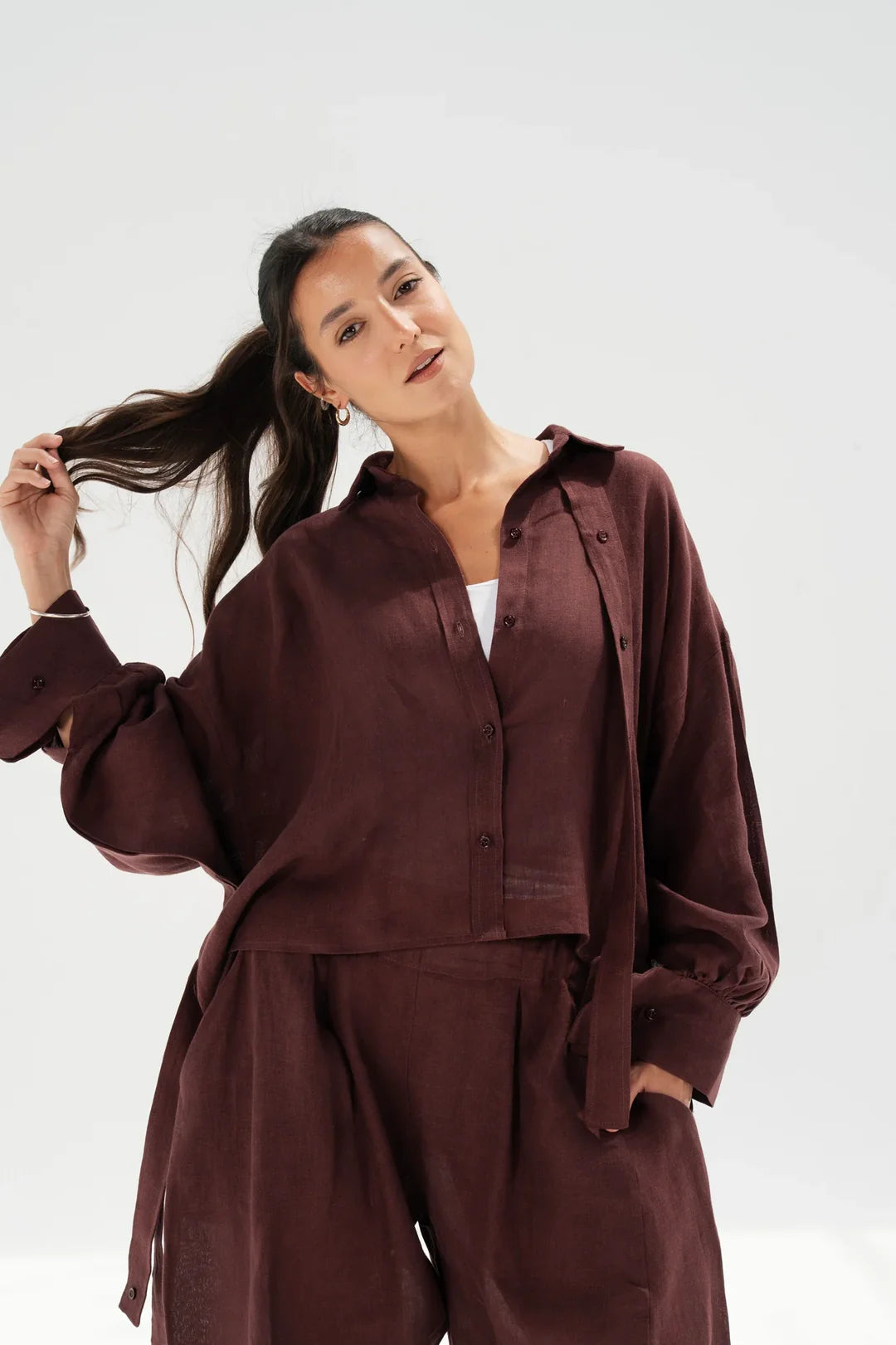 Linen butttoned Shirt - Taj sisters