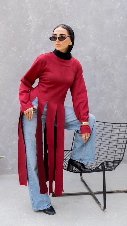 All the fringes Top -Double anne