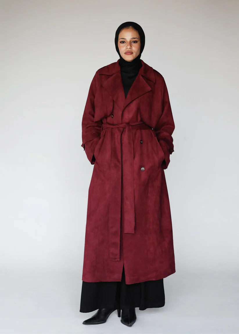 Suede coat - Modesty abaya