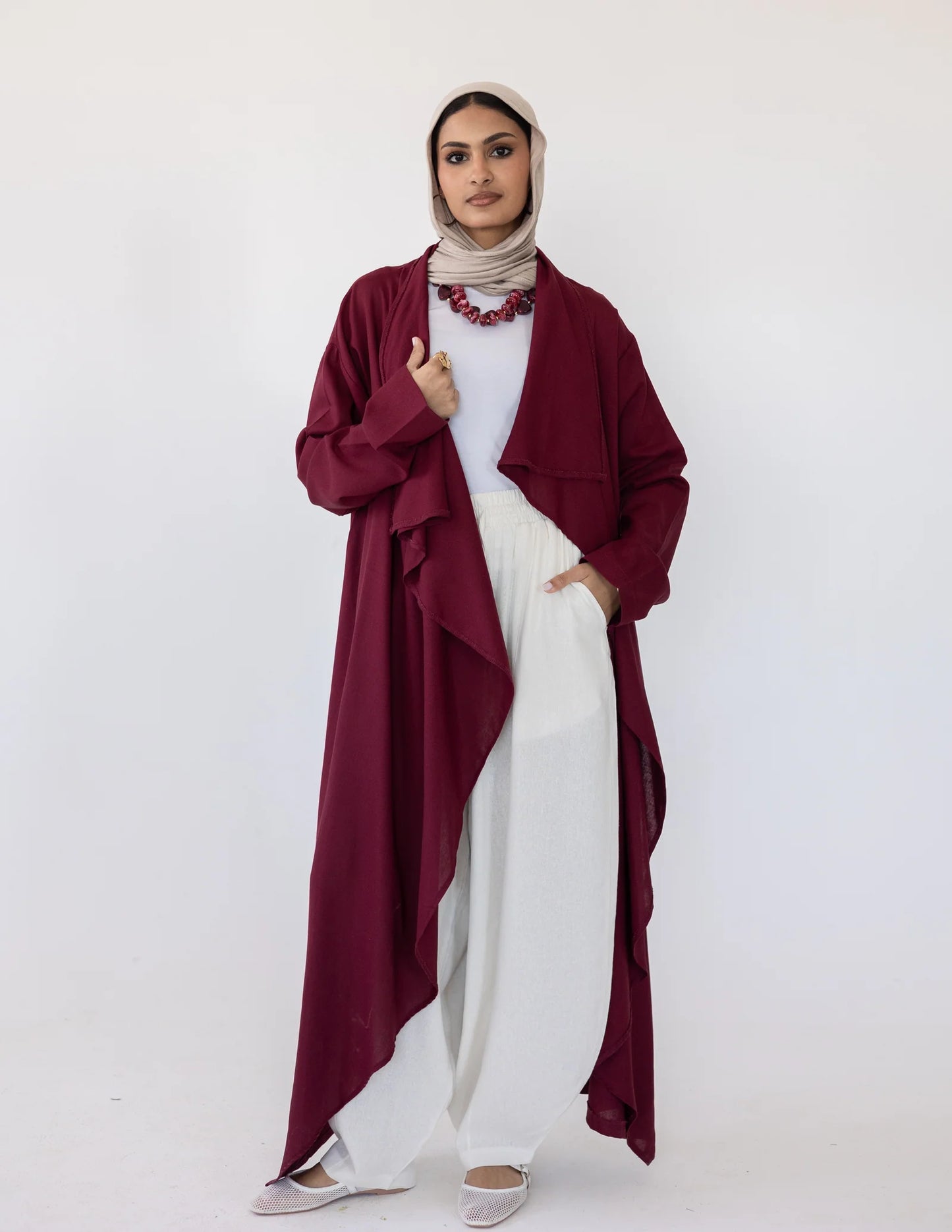 Zyra Linen Cardigan - Khadija Hijab