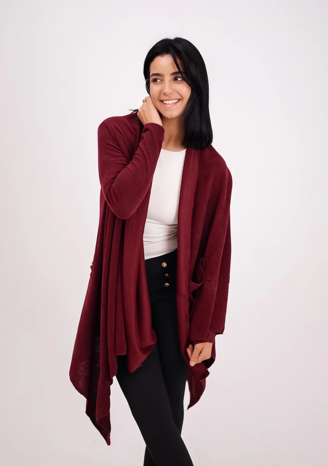 Asymmetrical knit cardigan - Jeno