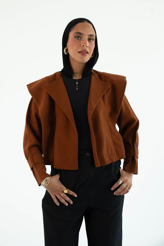 The Bold Wool Cropped Jacket - Taj Sisters