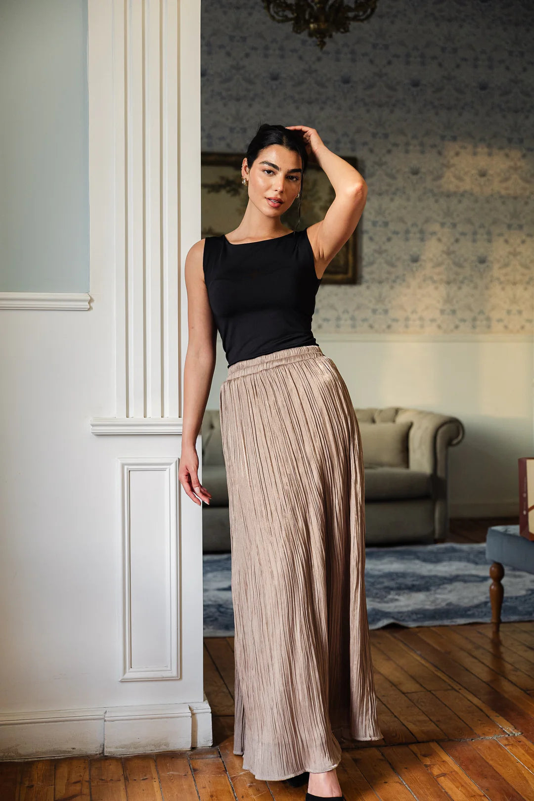 Chiffon sparkling skirt - chiffon