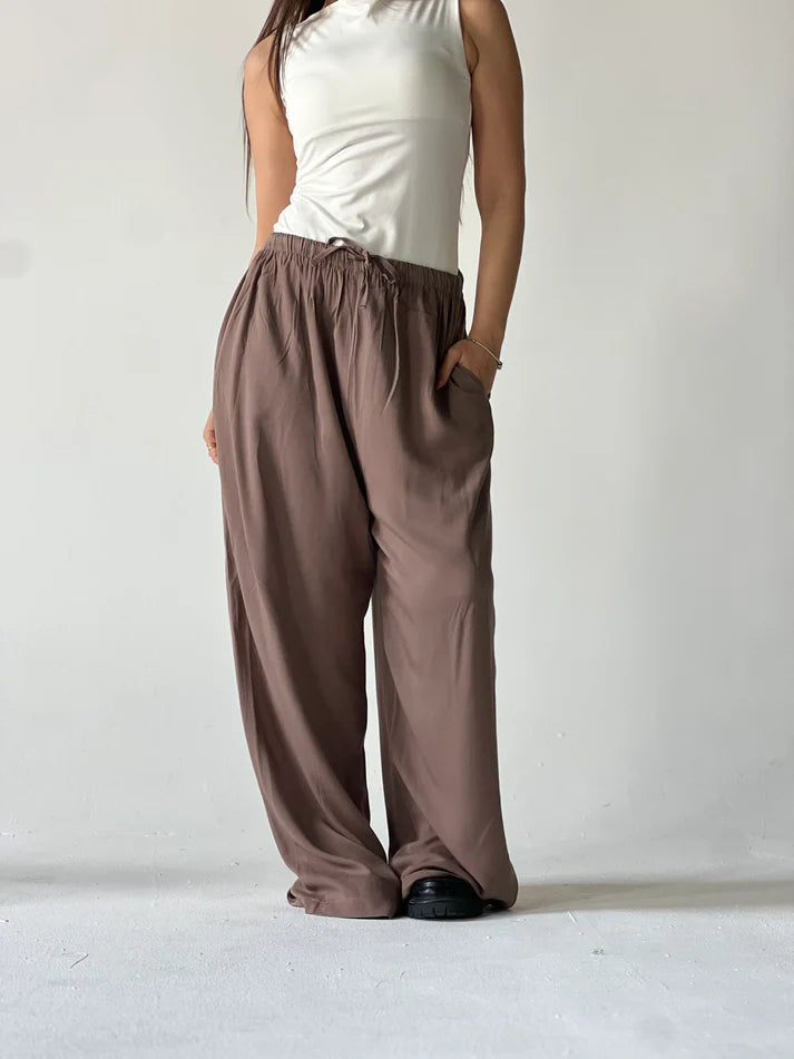 summer linen elastic pants - Traumen
