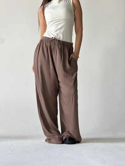 summer linen elastic pants - Traumen