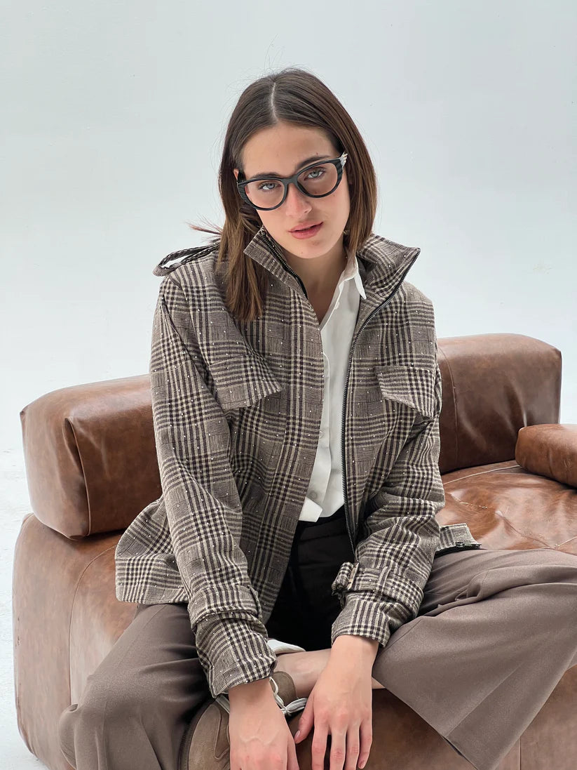Checkered Glow Jacket - Nk designs