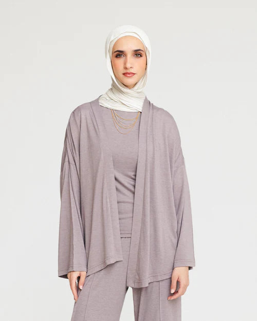 Breeze drape asymmetrical cardigan - Tia mode
