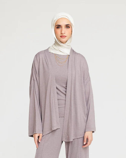 Breeze drape asymmetrical cardigan - Tia mode