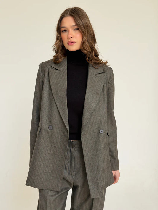 The tailored  striped blazer -Nk designs