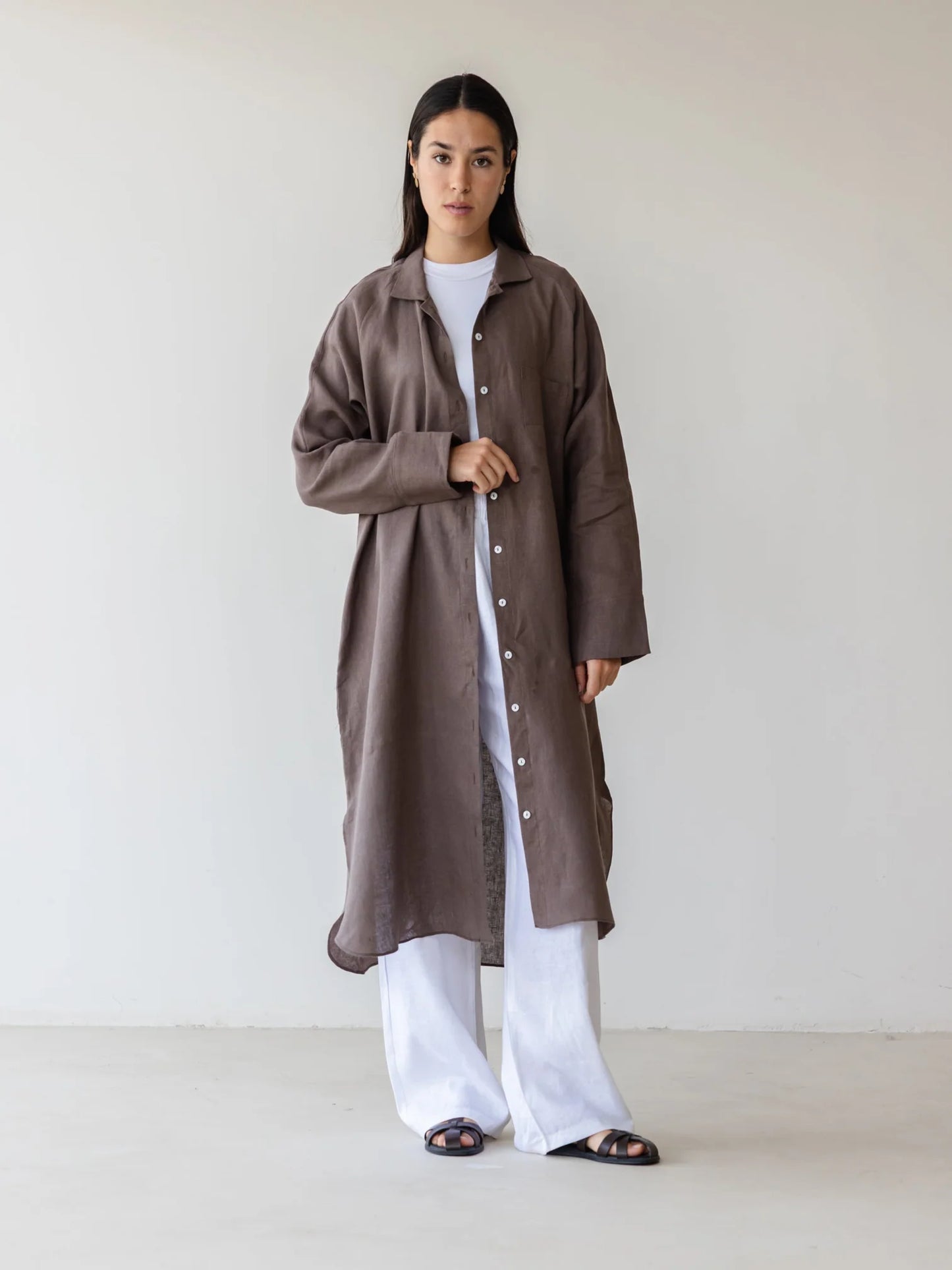 Relaxed Linen Maxi Shirt - Ascia