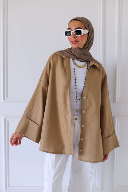 luna linen shirt - zeyylan
