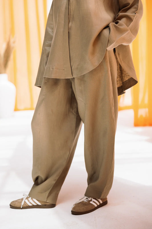 Elan Linen Pants - Chiffon