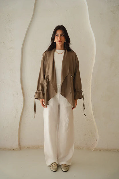 Bitter Sweet Linen Cardigan  - OBI