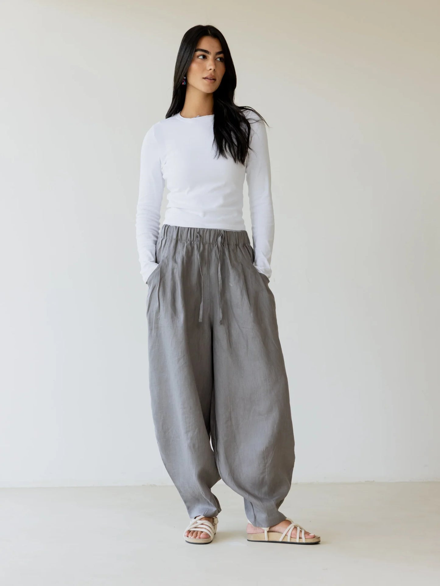 Balloon Linen Pants - Ascia